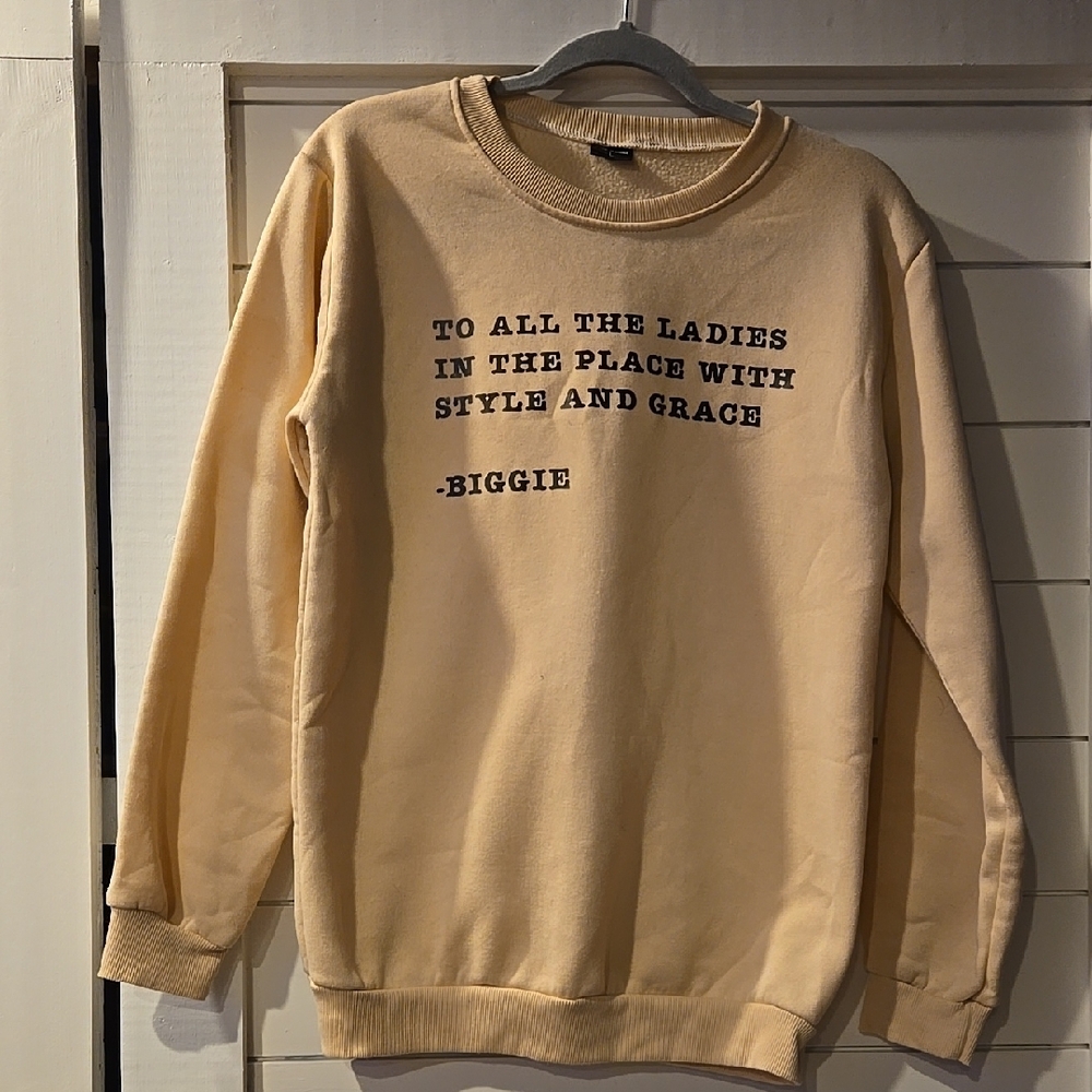 Cream Graphic Sweater
